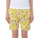 Easter - chick and tulips Women s Basketball Shorts View1