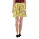 Easter - chick and tulips A-Line Pocket Skirt View2