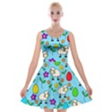 Easter lamb Velvet Skater Dress View1