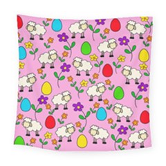 Easter Lamb Square Tapestry (large) by Valentinaart