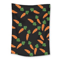 Carrot Pattern Medium Tapestry by Valentinaart