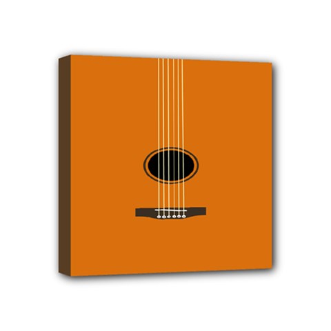 Minimalism Art Simple Guitar Mini Canvas 4  X 4  by Mariart