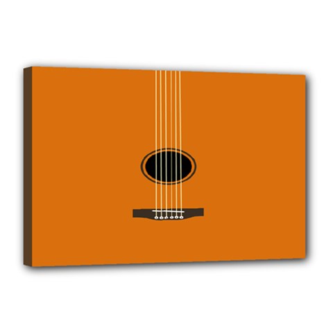 Minimalism Art Simple Guitar Canvas 18  X 12  by Mariart