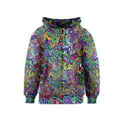 Colorful Abstract Paint Rainbow Kids  Zipper Hoodie