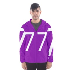 Number 7 Purple Hooded Wind Breaker (men)