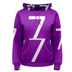 Number 7 Purple Women s Pullover Hoodie by Mariart