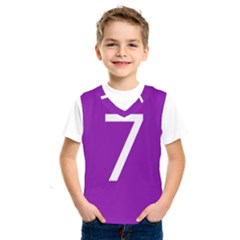 Number 7 Purple Kids  Sportswear by Mariart
