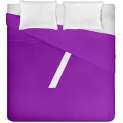 Number 7 Purple Duvet Cover Double Side (king Size) by Mariart