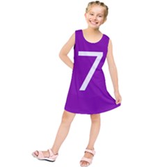 Number 7 Purple Kids  Tunic Dress by Mariart