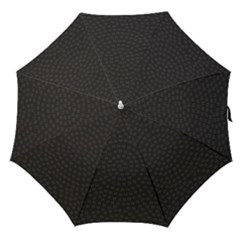 Oklahoma Circle Black Glitter Effect Straight Umbrellas by Mariart