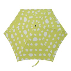 Polkadot White Yellow Mini Folding Umbrellas by Mariart