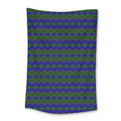 Split Diamond Blue Green Woven Fabric Small Tapestry by Mariart