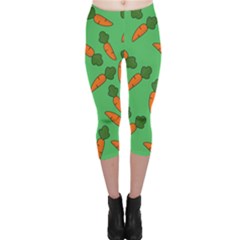 Carrot Pattern Capri Leggings  by Valentinaart