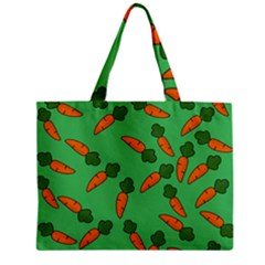 Carrot Pattern Zipper Mini Tote Bag by Valentinaart