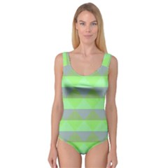 Squares Triangel Green Yellow Blue Princess Tank Leotard 