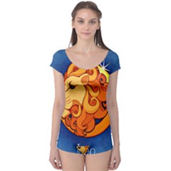 Zodiac Leo Boyleg Leotard 