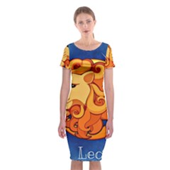 Zodiac Leo Classic Short Sleeve Midi Dress by Mariart