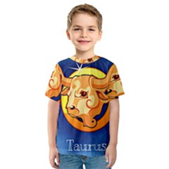 Zodiac Taurus Kids  Sport Mesh Tee