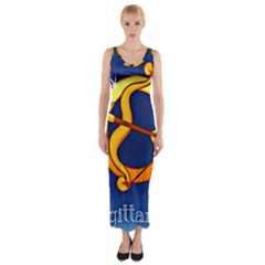 Zodiac Sagittarius Fitted Maxi Dress