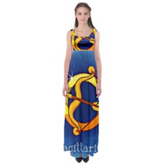 Zodiac Sagittarius Empire Waist Maxi Dress
