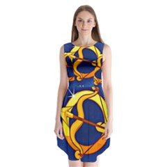 Zodiac Sagittarius Sleeveless Chiffon Dress  