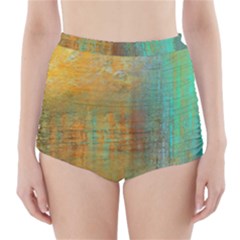 The Waterfall High-waisted Bikini Bottoms by digitaldivadesigns