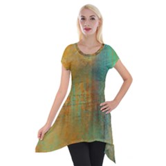 The Waterfall Short Sleeve Side Drop Tunic by digitaldivadesigns