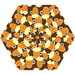 A Fun Cartoon Frothy Beer Tiling Pattern Mini Folding Umbrellas by Nexatart