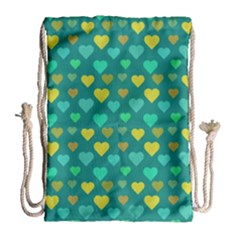 Hearts Seamless Pattern Background Drawstring Bag (large)