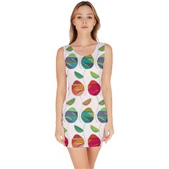 Watercolor Floral Roses Pattern Sleeveless Bodycon Dress by Nexatart