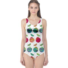 Watercolor Floral Roses Pattern One Piece Swimsuit by Nexatart