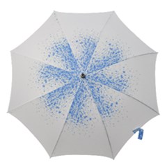 Blue Paint Splats Hook Handle Umbrellas (medium) by Nexatart