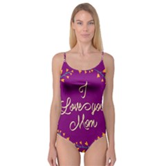 Happy Mothers Day Celebration I Love You Mom Camisole Leotard  by Nexatart