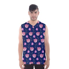 Watercolour Flower Pattern Men s Basketball Tank Top by Nexatart