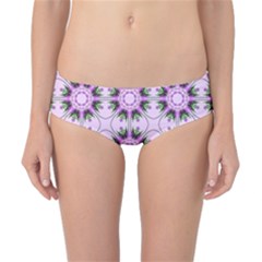 Pretty Pink Floral Purple Seamless Wallpaper Background Classic Bikini Bottoms