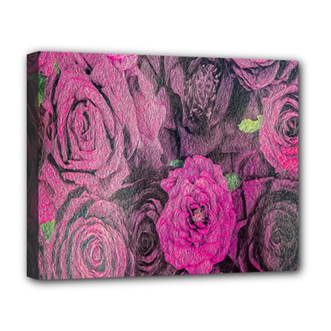 Oil Painting Flowers Background Deluxe Canvas 20  X 16   by Nexatart