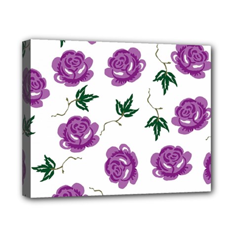 Purple Roses Pattern Wallpaper Background Seamless Design Illustration Canvas 10  X 8  by Nexatart