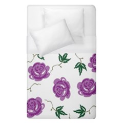 Purple Roses Pattern Wallpaper Background Seamless Design Illustration Duvet Cover (single Size) by Nexatart