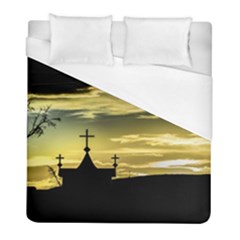 Graves At Side Of Road In Santa Cruz, Argentina Duvet Cover (full/ Double Size) by dflcprints