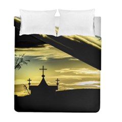 Graves At Side Of Road In Santa Cruz, Argentina Duvet Cover Double Side (full/ Double Size) by dflcprints