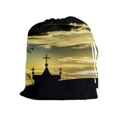 Graves At Side Of Road In Santa Cruz, Argentina Drawstring Pouches (extra Large) by dflcprints