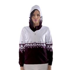 Bubbles In Red Wine Hooded Wind Breaker (women) by Nexatart