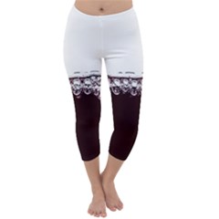 Bubbles In Red Wine Capri Winter Leggings 