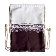 Bubbles In Red Wine Drawstring Bag (large)