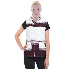 Bubbles In Red Wine Women s Button Up Puffer Vest