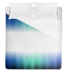 Blue Stripe With Water Droplets Duvet Cover (Queen Size)