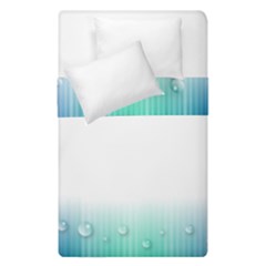 Blue Stripe With Water Droplets Duvet Cover Double Side (Single Size)