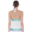 Blue Stripe With Water Droplets Babydoll Tankini Top View2