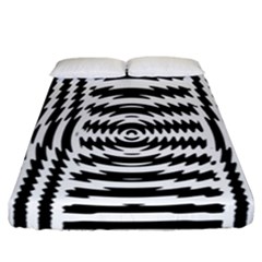 Black And White Abstract Stripped Geometric Background Fitted Sheet (california King Size) by Nexatart