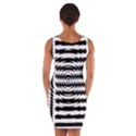 Black And White Abstract Stripped Geometric Background Wrap Front Bodycon Dress View2